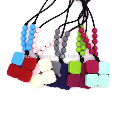 Silicone Beads Teething Bangle Necklace For Babies